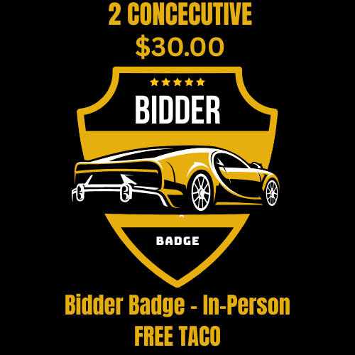 Bidder Badge – In-Person (2 Consecutive Auctions)