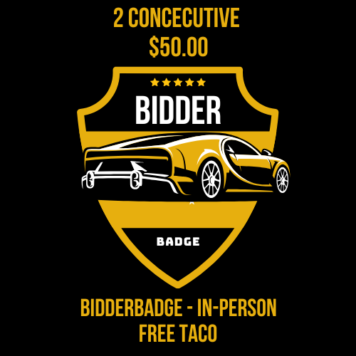 Bidder Badge – In-Person (2 Consecutive Auctions)
